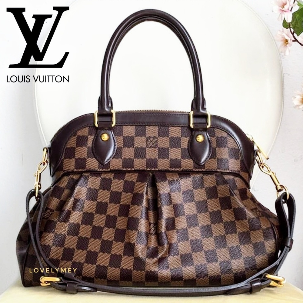 🆙Louis Vuitton Trevi PM DE Damier Ebene Canvas